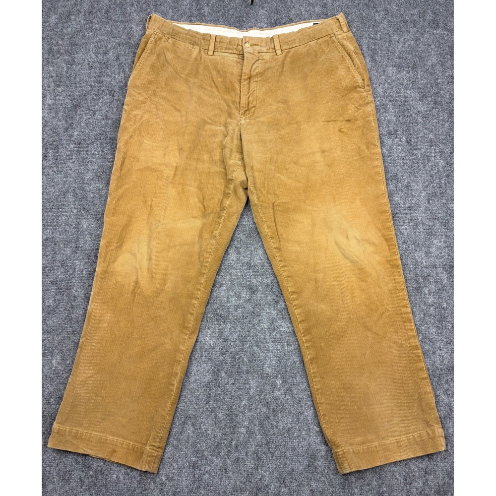 Polo Ralph Lauren Mens Stretch Classic Fit Corduroy Pants Tan Brown 38x30